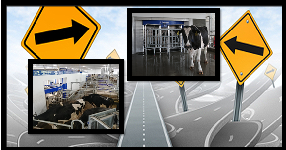 Guided to the left, Free Flow to the right Guided to the left, Free Flow to the right