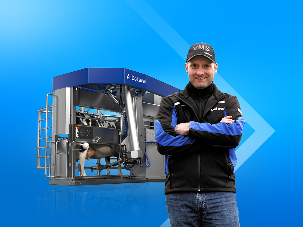Melkveehouder voor DeLaval VMS V300 2025 melkrobot met • DeLaval BioSensors Milk Cell Analysis (MCA)