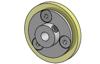 Pulshjul Ø40. med gummi skiva