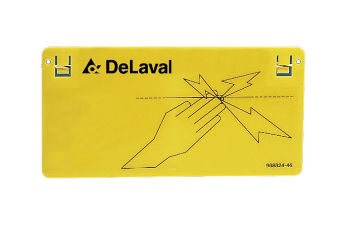 „DeLaval“ įspėjamasis ženklas