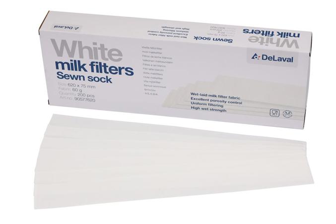 DeLaval mjölkfilter, sydda, 60 g, vit