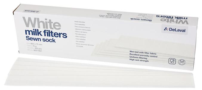 Mjölkfilter, sydda, 70 g, vit