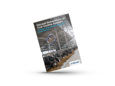 Voorkant van de DeLaval Stalventilatie en Cow Cooling Brochure
