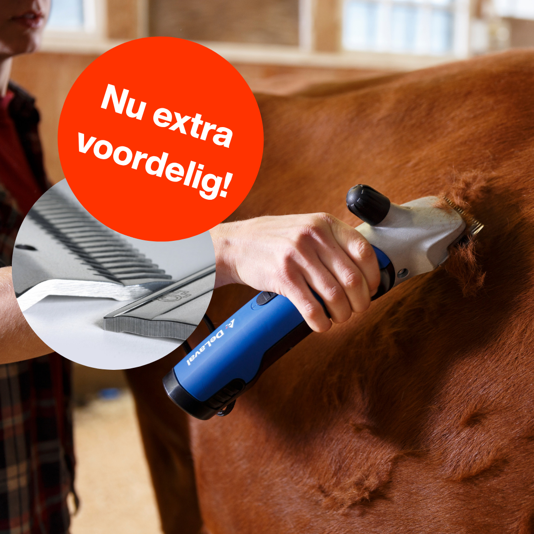 DeLaval Scheerapparaat met extra actie op de scheermessen