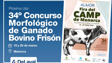 Cartel DeLaval Concurso Morfologico de Ganado Vacuno Frison de Menorca