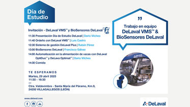 Invitación eventos robot de ordeño Delaval VMS con COGABE