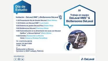 Invitación eventos robot de ordeño Delaval VMS con VAOCA