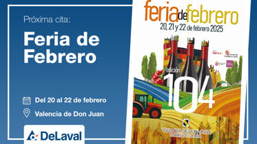 Cartel DeLaval en feria de febrero 2025