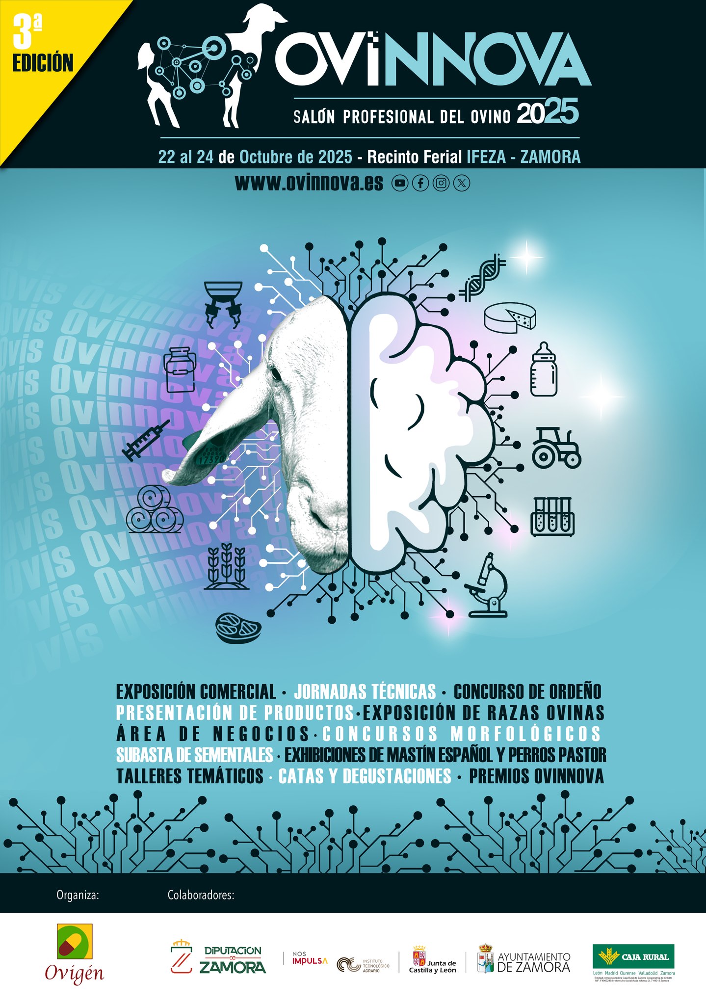 Cartel de la feria Ovinnova con la participación de DeLaval