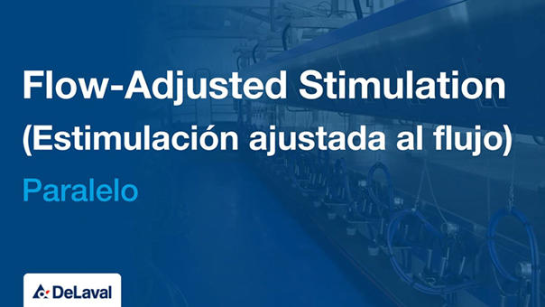 Estimulación ajustada flujo en sala de ordeño delaval
